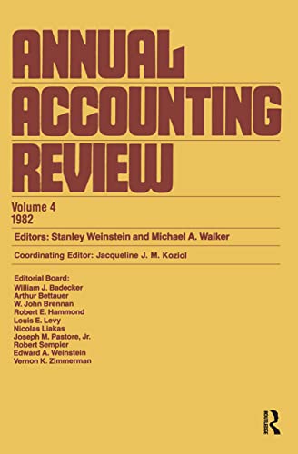 Stock image for Annual Accounting Review: Volume 4, 1982 (v. 4) for sale by Zubal-Books, Since 1961
