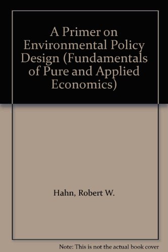 9783718648979: Environmental Policy Design (Fundamentals of Pure & Applied Economics)