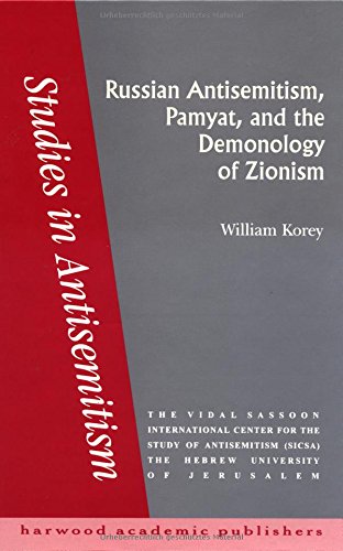 9783718657407: Russian Antisemitism, Pamyat, and the Demonology of Zionism