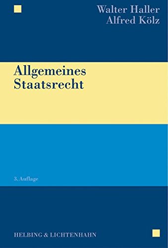 9783719023027: Allgemeines Staatsrecht: Lehrbuch