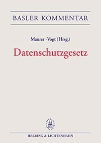 Stock image for Datenschutzgesetz (DSG) (2. Auflage) for sale by Librairie Le Valentin, Lausanne