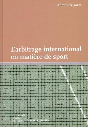 9783719023942: L'arbitrage international en matire de sport