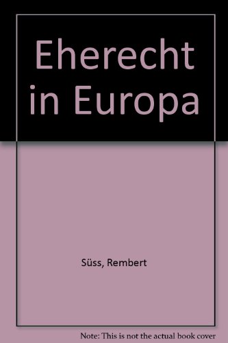 9783719024734: Eherecht in Europa