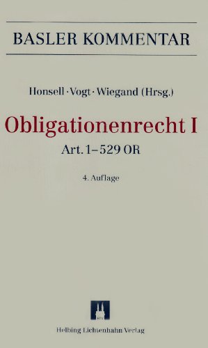 9783719025243: Basler Kommentar Obligationenrecht I: Art. 1-529 OR