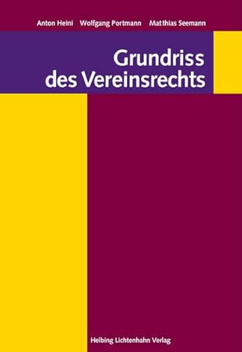 9783719026103: Grundriss des Vereinsrechts