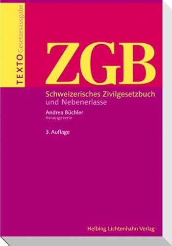 9783719029555: Texto ZGB: Schweizerisches Zivilgesetzbuch und Nebenerlasse - Bauer, Thomas