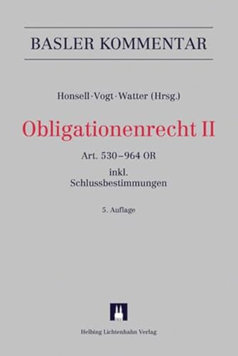 9783719031725: Obligationenrecht II: Art. 530-964 OR (Art. 1-6 SchlT AG, Art. 1-11 Best GmbH)