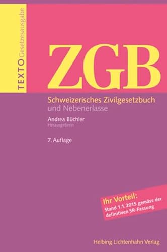 Stock image for Texto ZGB: Schweizerisches Zivilgesetzbuch und Nebenerlasse for sale by medimops