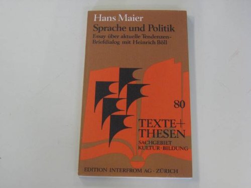 Beispielbild fr Texte + Thesen, No. 80: Sprache und Politik. Essay ber aktuelle Tendenzen. Beigefgtes Werk zum Verkauf von Versandantiquariat Felix Mcke