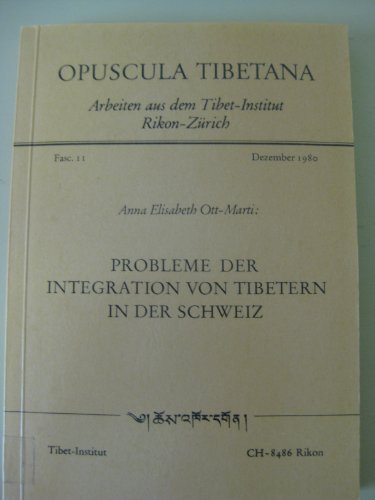 

Probleme der Integration von Tibetern in der Schweiz.