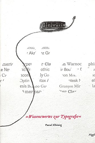 Beispielbild fr Bleiwste. Wissenswertes zur Typografie zum Verkauf von philobuch antiquariat susanne mayr