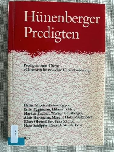 Stock image for Hnenberger Predigten. for sale by Antiquariat Knacke