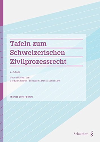 Beispielbild fr Tafeln zum Schweizerischen Zivilprozessrecht (PrintPlu) zum Verkauf von Buchpark