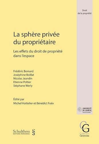 Beispielbild fr La sphre prive du propritaire zum Verkauf von Buchpark