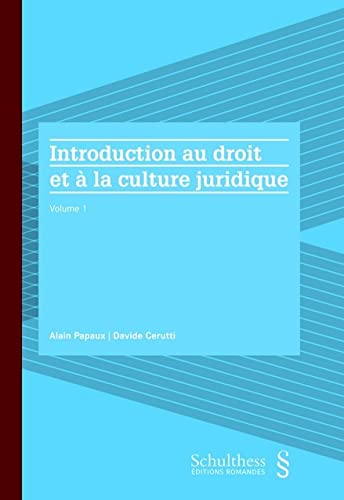 Stock image for Introduction au droit et  la culture juridique (Volume 1) for sale by Gallix