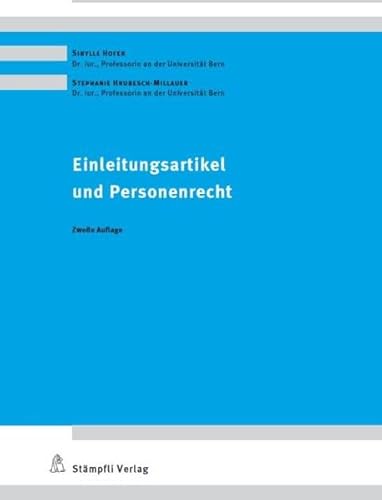 Beispielbild fr Einleitungsartikel und Personenrecht (Stmpfli Skripten) zum Verkauf von medimops