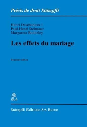 Beispielbild fr Les effets du mariage zum Verkauf von Buchpark