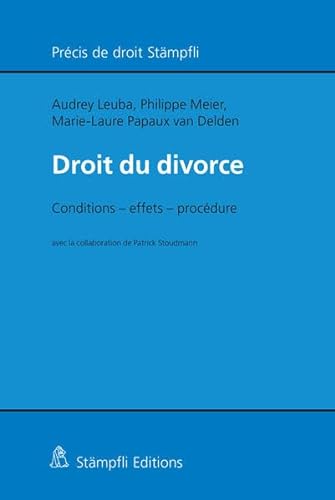 Beispielbild fr Droit du divorce Conditions - effets - procdure zum Verkauf von Buchpark