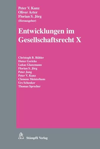 Imagen de archivo de Entwicklungen im Gesellschaftsrecht X a la venta por Buchpark