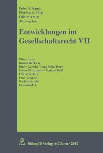 Imagen de archivo de Entwicklungen im Gesellschaftsrecht VII a la venta por Buchpark