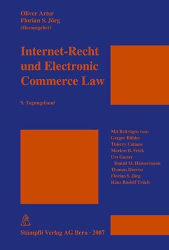 Imagen de archivo de Internet-Recht und Electronic Commerce Law 9. Tagungsband a la venta por Buchpark