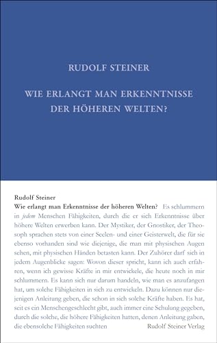 Stock image for Wie erlangt man Erkenntnisse der hheren Welten? -Language: german for sale by GreatBookPrices