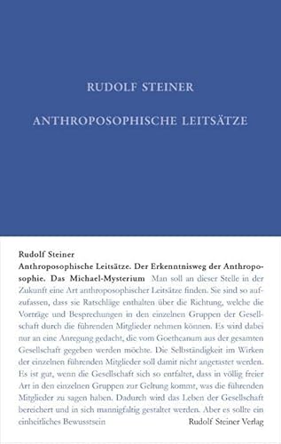 Beispielbild fr Anthroposophische Leitstze -Language: german zum Verkauf von GreatBookPrices