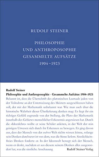 9783727403514: Steiner, R: Philosophie und Anthroposophie