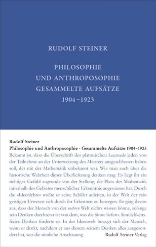 Stock image for Steiner, R: Philosophie und Anthroposophie for sale by Blackwell's