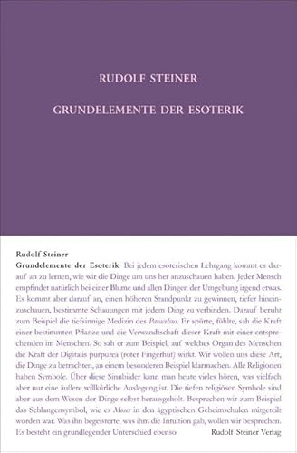 Stock image for Rudolf Steiner Gesamtausgabe 93a . Grundelemente der Esoterik for sale by Blackwell's