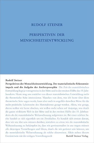 Beispielbild fr Perspektiven der Menschheitsentwickelung. Der materialistische Erkenntnisimpuls und die Aufgabe der Anthroposophie zum Verkauf von Blackwell's