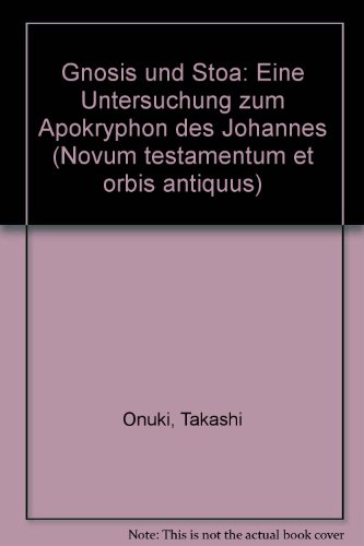 9783727806063: Gnosis Und Stoa: 9 (Novum Testamentum Et Orbis Antiquus, 9)