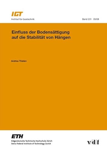 9783728131652: Einfluss der Bodensttigung auf die Stabilitt von Hngen