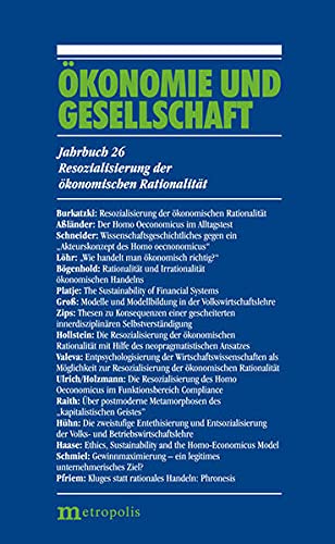 Imagen de archivo de konomie und Gesellschaft / Resozialisierung der konomischen Rationalitt a la venta por medimops