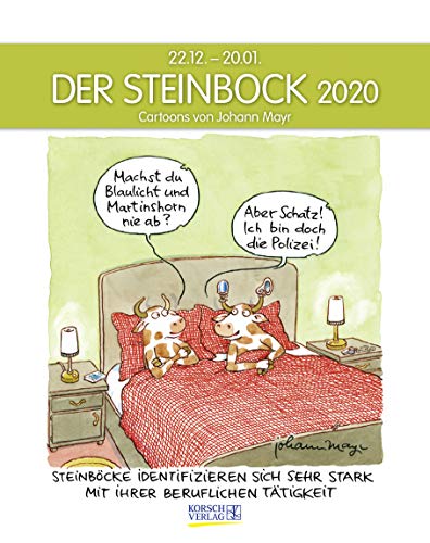 Stock image for Steinbock 2020: Sternzeichenkalender-Cartoonkalender als Wandkalender im Format 19 x 24 cm. for sale by medimops