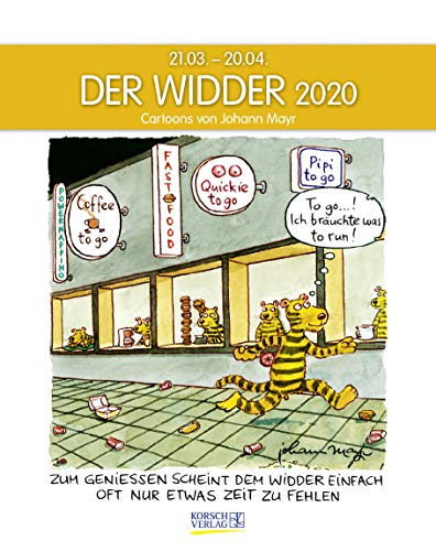 Stock image for Widder 2020: Sternzeichenkalender-Cartoonkalender als Wandkalender im Format 19 x 24 cm. for sale by medimops