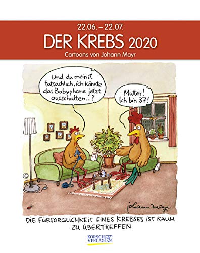 Stock image for Krebs 2020: Sternzeichenkalender-Cartoonkalender als Wandkalender im Format 19 x 24 cm. for sale by medimops