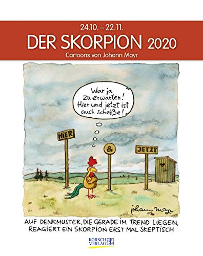 Stock image for Skorpion 2020: Sternzeichenkalender-Cartoonkalender als Wandkalender im Format 19 x 24 cm. for sale by medimops