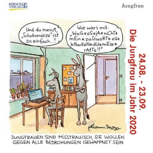 Stock image for Jungfrau Mini 2020: Sternzeichenkalender-Cartoon - Minikalender im praktischen quadratischen Format 10 x 10 cm. for sale by medimops
