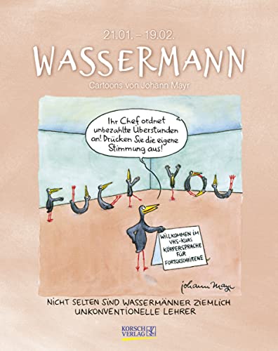 Beispielbild fr Wassermann 2023: Sternzeichenkalender-Cartoonkalender als Wandkalender im Format 19 x 24 cm. zum Verkauf von medimops