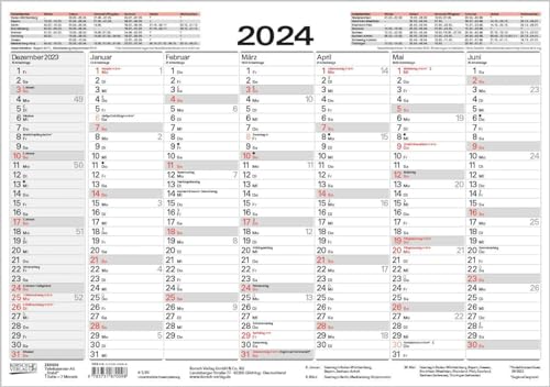 Beispielbild fr Tafelkalender A5 "Stabil" 2024: 14 Monate auf Vorder- und Rckseite I Dicker Karton I Ferientermine und Feiertage zum Verkauf von medimops