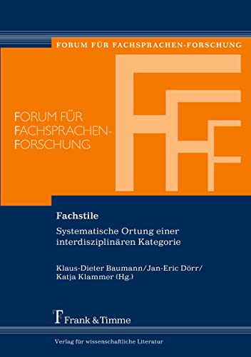 9783732901050: Fachstile: Systematische Ortung einer interdisziplinren Kategorie