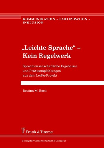 Beispielbild fr Leichte Sprache" - Kein Regelwerk -Language: german zum Verkauf von GreatBookPrices