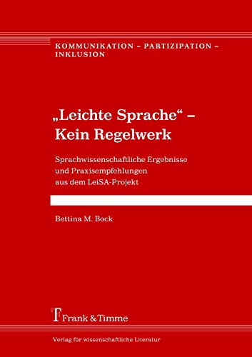 Imagen de archivo de Leichte Sprache" - Kein Regelwerk a la venta por Blackwell's