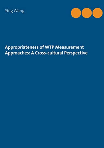 9783735722430: Appropriateness of WTP Measurement Approaches: A Cross-cultural Perspective