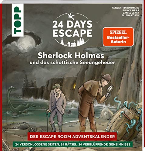 Beispielbild fr 24 DAYS ESCAPE ? Der Escape Room Adventskalender: Sherlock Holmes und das schottische Seeungeheuer: Sherlock Holmes in seinem neuen Abenteuer auf 24 verschlossenen Doppelseiten zum Verkauf von medimops