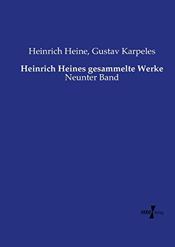 Beispielbild fr Heinrich Heines gesammelte Werke: Neunter Band (German Edition) zum Verkauf von Lucky's Textbooks