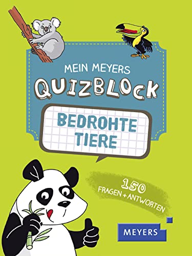 Beispielbild fr Mein Meyers Quizblock - Bedrohte Tiere zum Verkauf von medimops