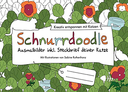 9783738641912: Schnurrdoodle - Ausmalbilder inkl. Steckbrief deiner Katze: Kreativ entspannen mit Katzen