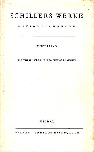 Stock image for Die Verschwrung des Fiesko zu Genua for sale by Ganymed - Wissenschaftliches Antiquariat